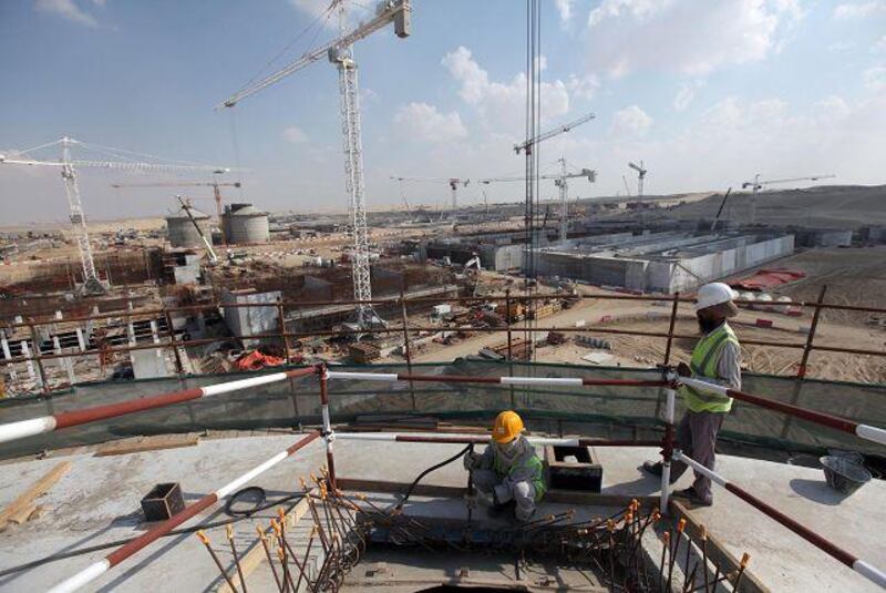 Construction of a new waste water treatment plant in Abu Dhabi.