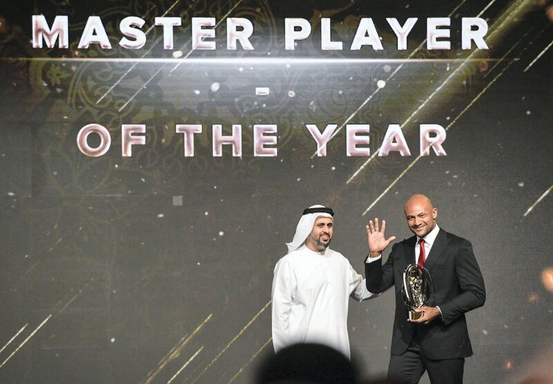 Abu Dhabi, United Arab Emirates - Igor Silva won for Best Master player for the UAE Jiu-Jitsu World Awards night at Emirates Palace. Khushnum Bhandari for The National