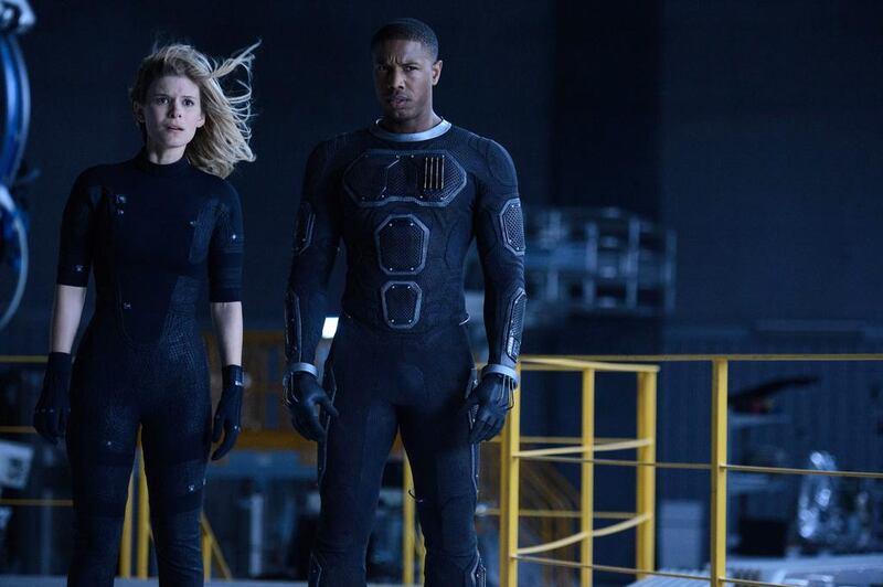 Kate Mara and Michael B Jordan star in the new Fantastic Four film. Ben Rothstein / Twentieth Century Fox via AP