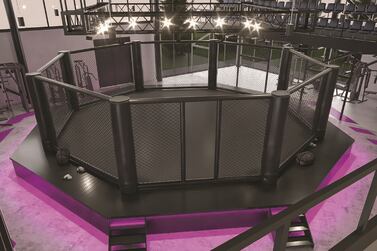 The MMA cage at Khabib Gym by Palm Sports. Photos: Palms Sports