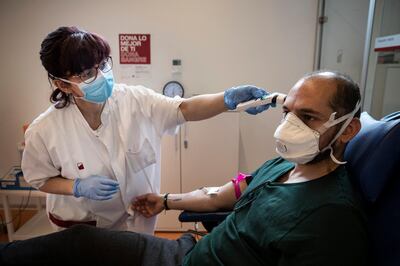 24.03.2020, Barcelona
Coronavirus Covid-19 crisis.
Banc de Sang de l'Hospital de Sant Pau.

foto: Jordi Play