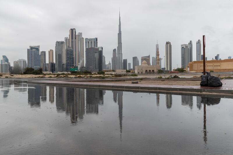 A rainy day in Dubai on January 27. Antonie Robertson / The National


