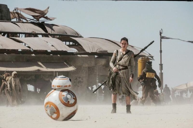 New characters Rey (Daisy Ridley) and BB-8 make their debut with Star Wars: Episode VII – The Force Awakens. Film Frame / Lucasfilm / Disney