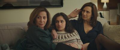 Rim Turkhi, Paloma Vauthier and Clemence Sabbagh in 'Memory Box' (2021) Abbout Productions