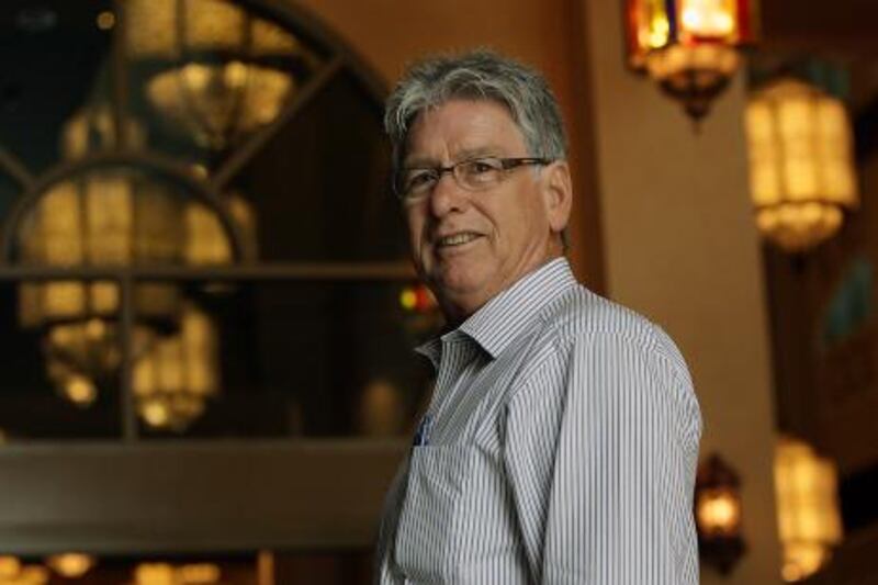 Dubai, United Arab Emirates- July 27, 2011:  Barrie Harmsworth a Self Published Author  pose duirng the  interview at a hotel in  Dubai.  ( Satish Kumar / The National ) 