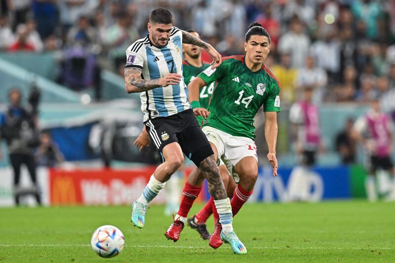 Rodrigo De Paul – 6. Played too deep and ran into Mexican midfielders too often. Not creative enough. AFP