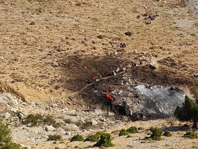 Crews arrive at the scene where a Be-200 firefighting plane linked to Turkey's General Directorate of Forestry crashed in Kahramanmaras, Turkey.