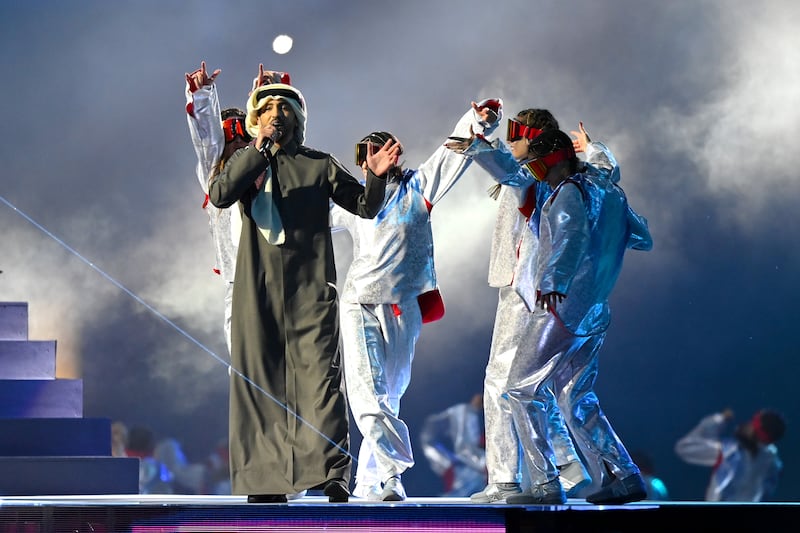 Singer Fahad Al-Kubaisi performs. Getty Images