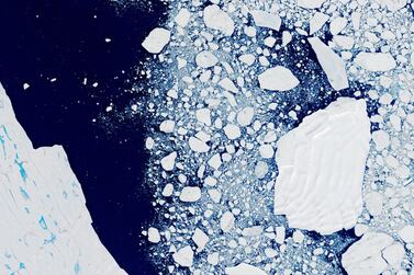 The Larsen B Ice Shelf, Antarctica. Antarctica recently recorded similar temperatures to Dubai. Gallo Images / Getty Images
