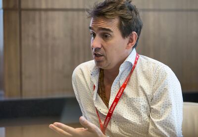 DUBAI, UNITED ARAB EMIRATES - Author Peter Frankopan at the Literature Festival, Dubai Festival City.  Leslie Pableo for the National