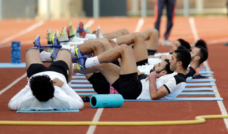 Egypt players during training. Reuters