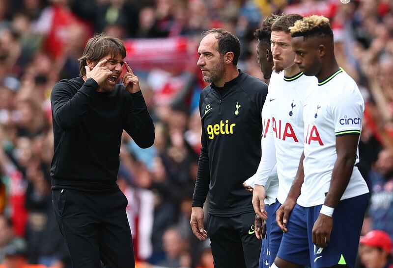 Tottenham manager Antonio Conte is not happy. Reuters