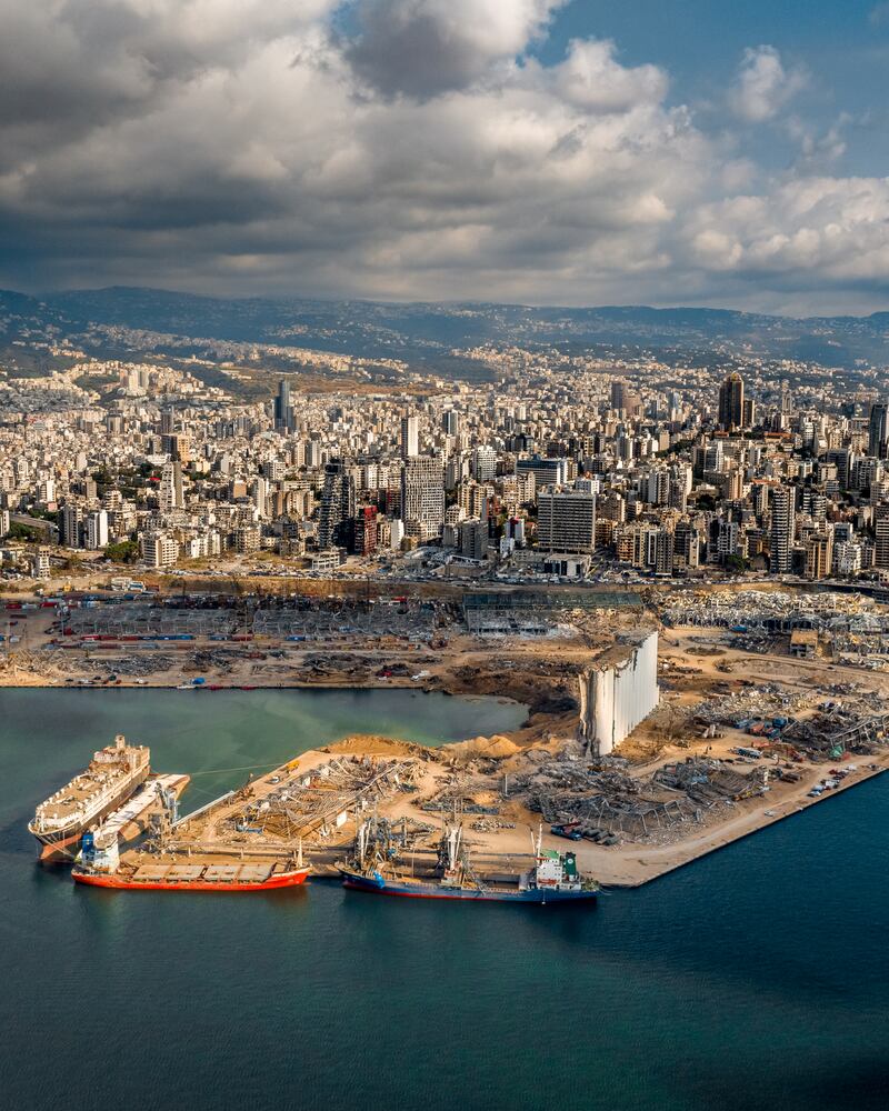 Beirut port was destroyed in a catastrophic explosion in August 2020 after volatile chemicals used in fertilizer caught fire, killing over 200 people.                                                                                                                                Photo: Rami Rizk