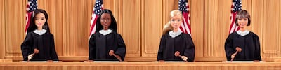 The move to create the Barbie Judge comes after figures show that just 33 per cent of US courtroom judges are women. Courtesy Mattel 