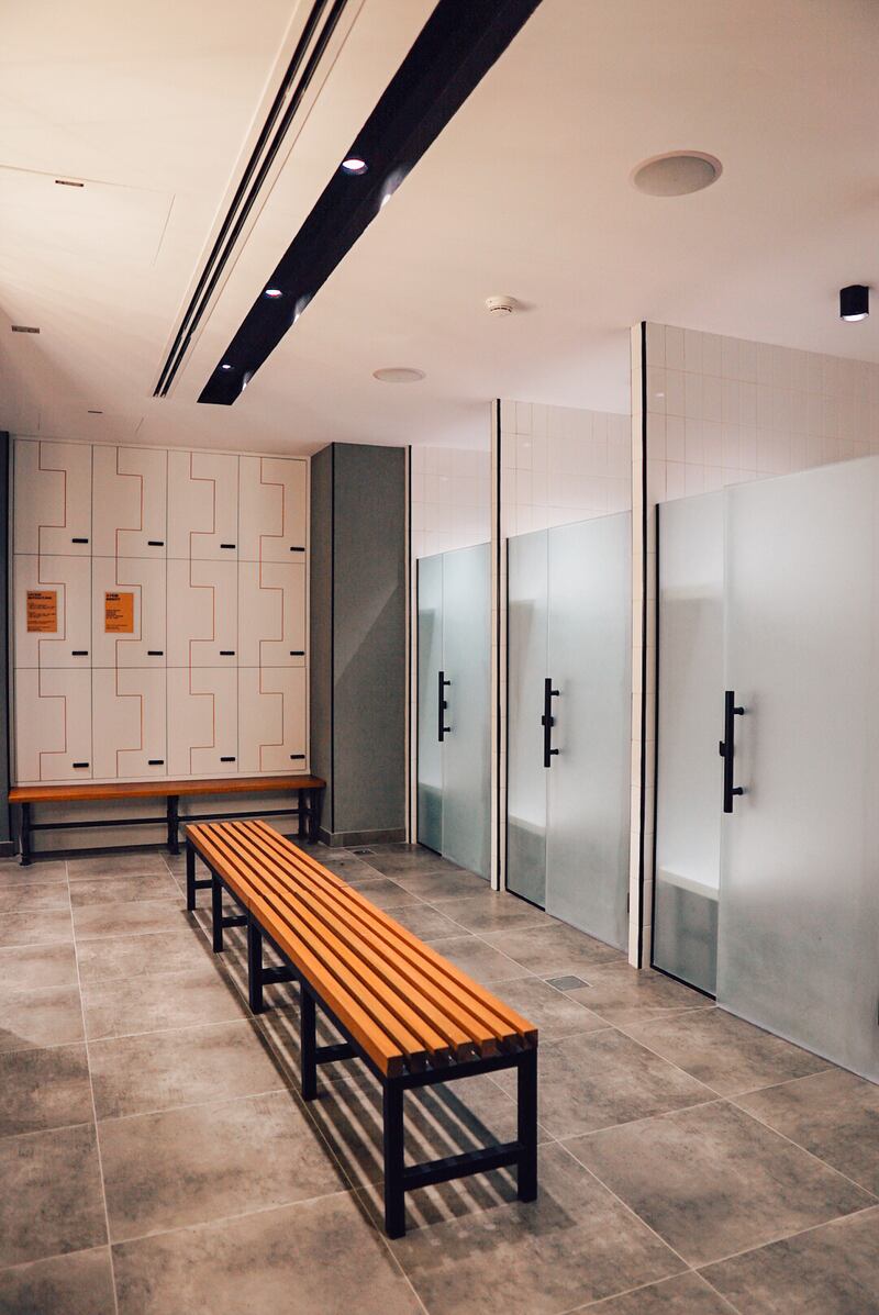 The locker rooms are located on the second floor. Photo: Crank