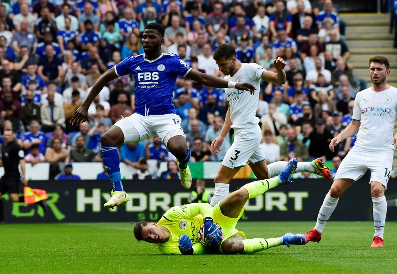 MAN CITY RATINGS: Ederson 7 -The Brazilian didn’t have much to do throughout the game but proved his concentration with an alert stop against Ademola Lookman. Dealt with everything that was required. Reuters