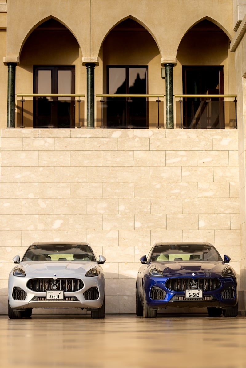 A pair of Maseratis at Al Bustan Palace in Muscat