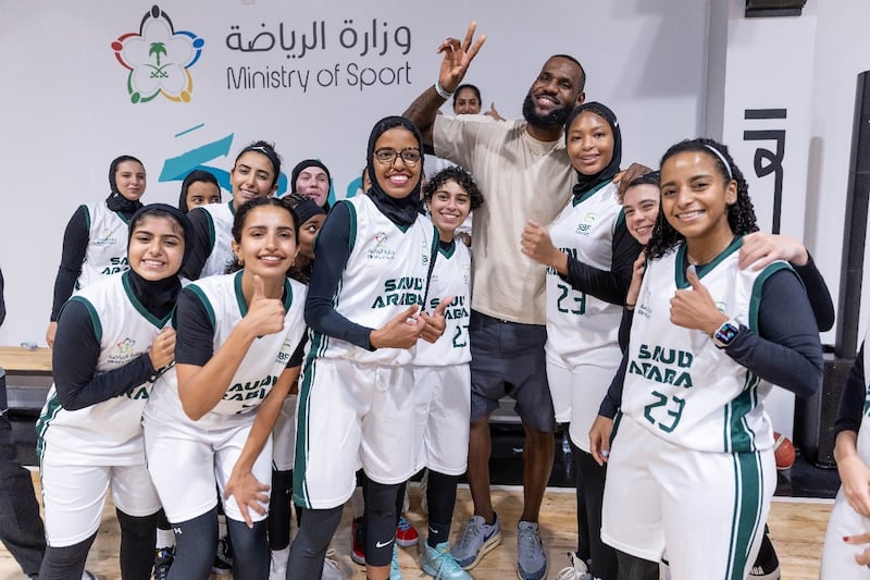 LeBron James conducted a basketball clinic in Saudi Arabia. Photo: Saudi Ministry of Sport