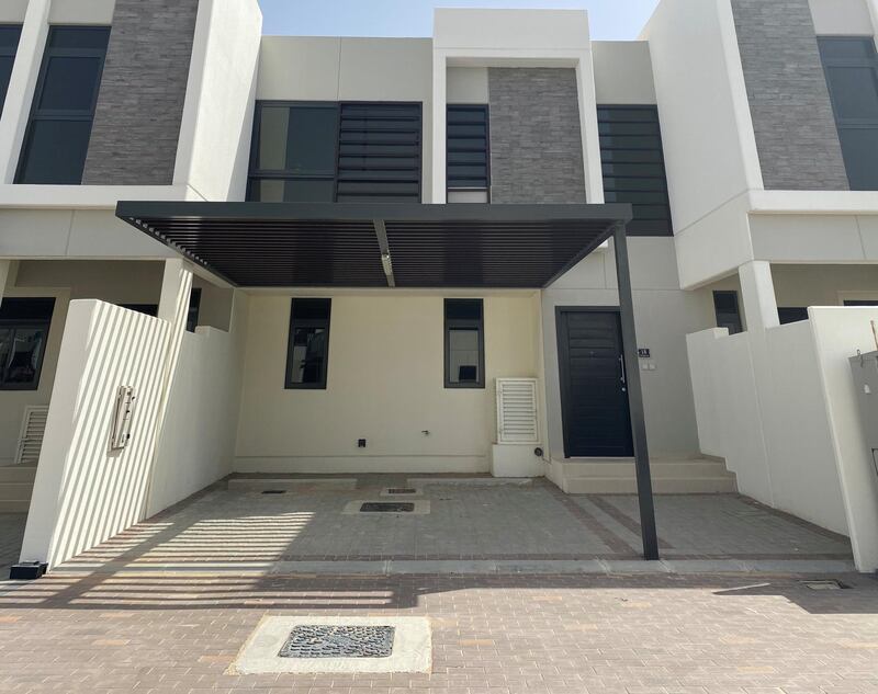 An unfurnished three-bedroom villa at Akoya Oxygen by Damac is renting at Dh65,000. Courtesy Allsopp & Allsopp