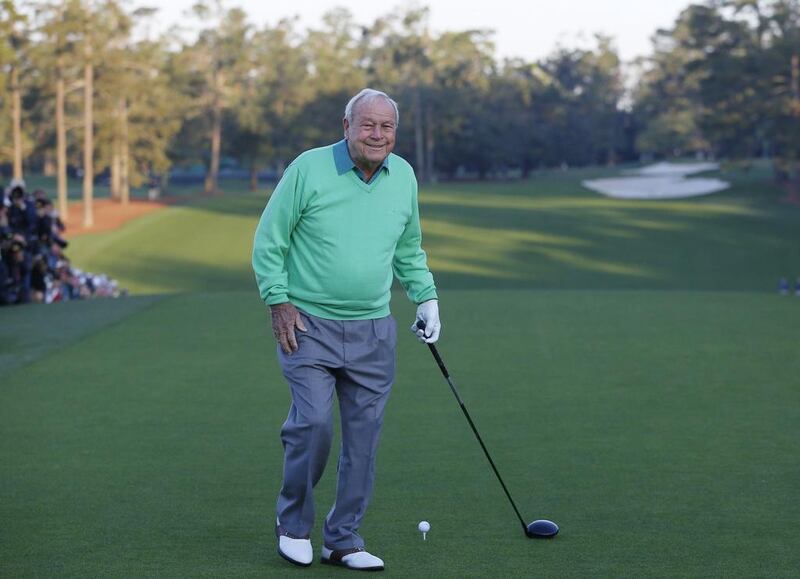 Former Masters champion Arnold Palmer at at the Augusta National Golf Club in Augusta, Georgia. Jim Young / Reuters