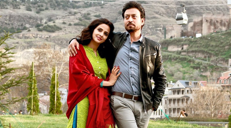 Irrfan Khan and Saba Qamar in Hindi Medium. Courtesy T-Series and Maddock Films