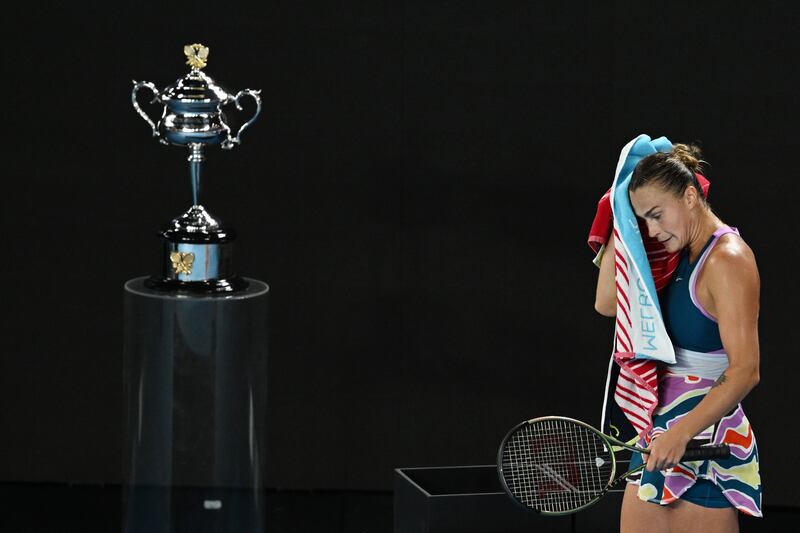 Aryna Sabalenka won the final in three sets. EPA