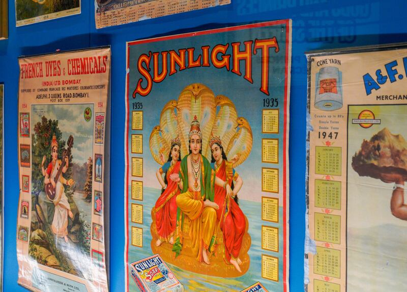 Advertising posters and calendars from the early 19th century that provided visual inspiration for the first film directors of Indian cinema