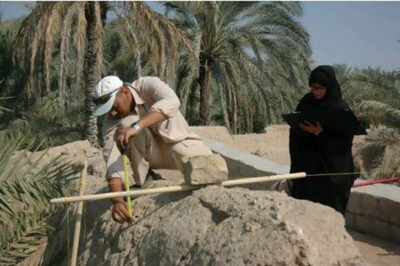 ADACH stabilise mud walls of Jimi Oasis in Al Ain  Courtesy ADACH