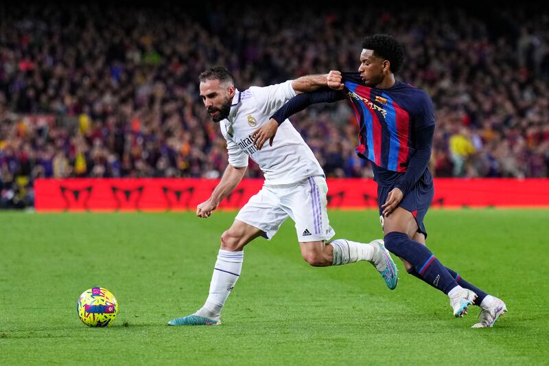 Dani Carvajal – 5. Left more than a few openings on the inside despite his overlapping runs. Getty