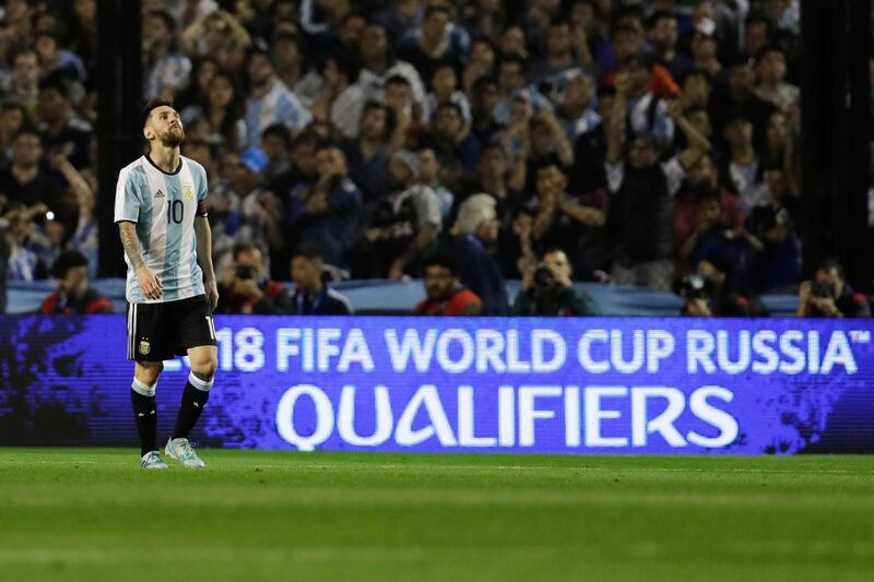 Lionel Messi cuts a frustrated figure. Victor R. Caivano / Reuters