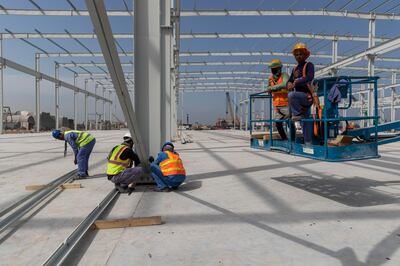 The shipbuilding yard will be ready by September this year. Antonie Robertson / The National