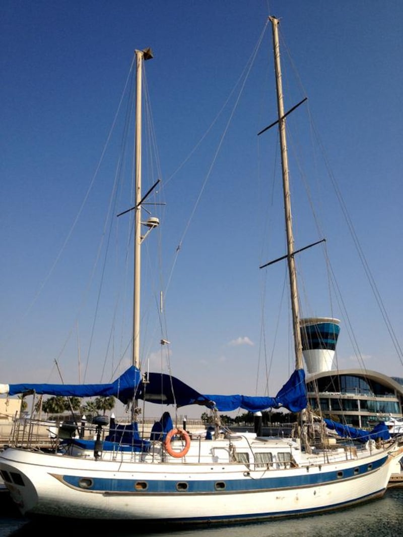 The houseboat ‘Rashika’ has been docked in Abu Dhabi since 1984. Courtesy David Evans