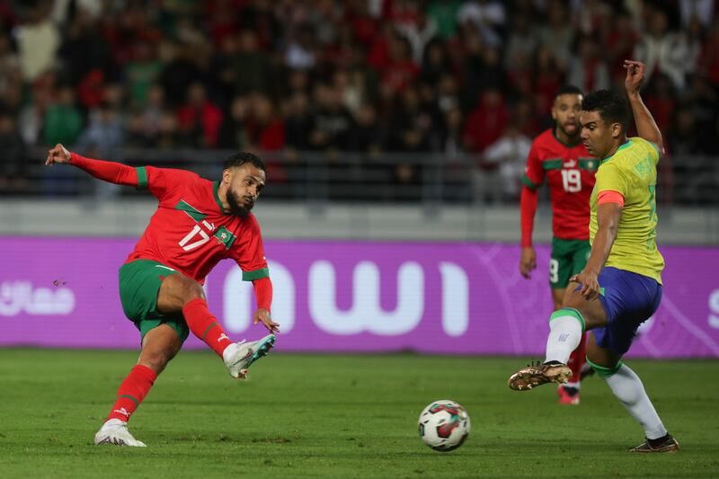 Sofiane Boufal scores Morocco's opening goal. AP