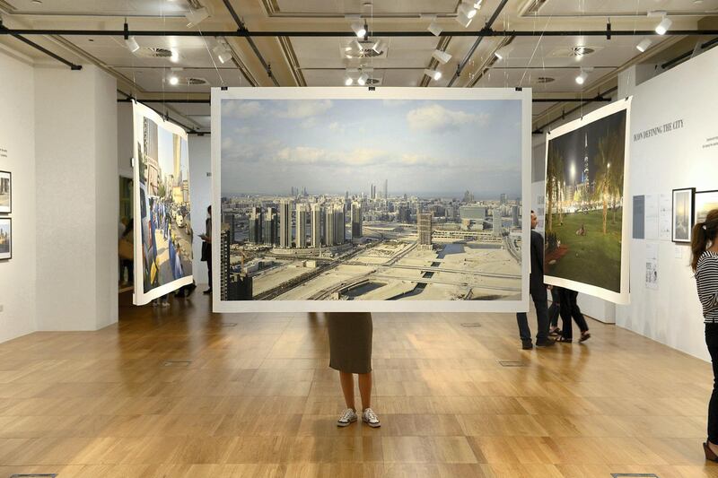 A photograph of Reem Island, part of the Learning from Gulf Cities exhibition which runs at The Project Space at New York University Abu Dhabi until December 6, 2017. Michele Nastasi
