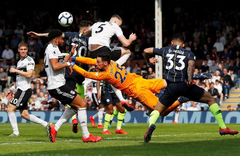 Fulham's Sergio Rico in action. Action Images via Reuters