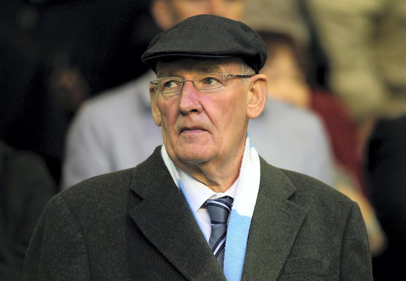 Barclays Premier League, Liverpool v Manchester City, Anfield, Manchester City Life President Bernard Halford in the atands   (Photo by Mike Egerton/Manchester City FC via Getty Images)