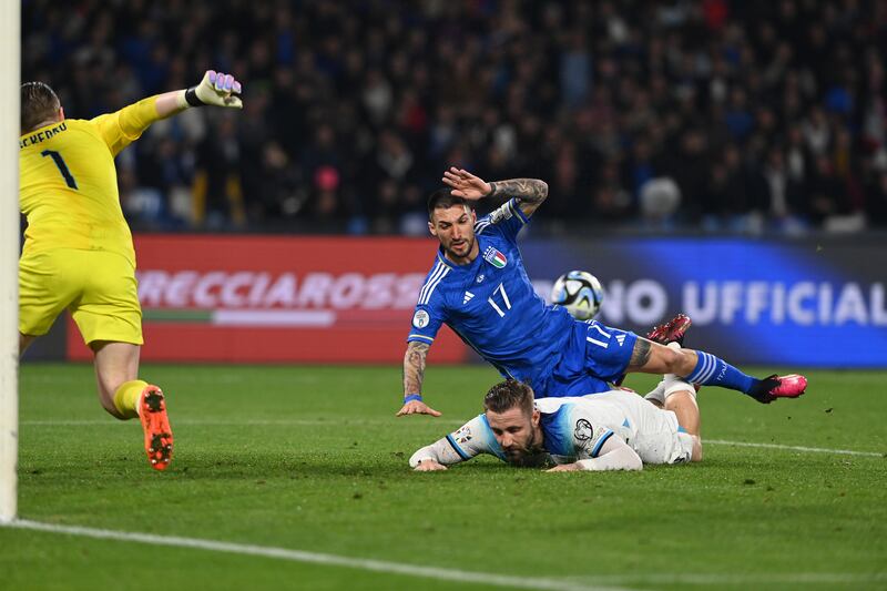 SUBS: Matteo Politano (Berardi, 62) - 6. Almost got on the end of a Gnonto cross in the 77th minute.  Getty Images