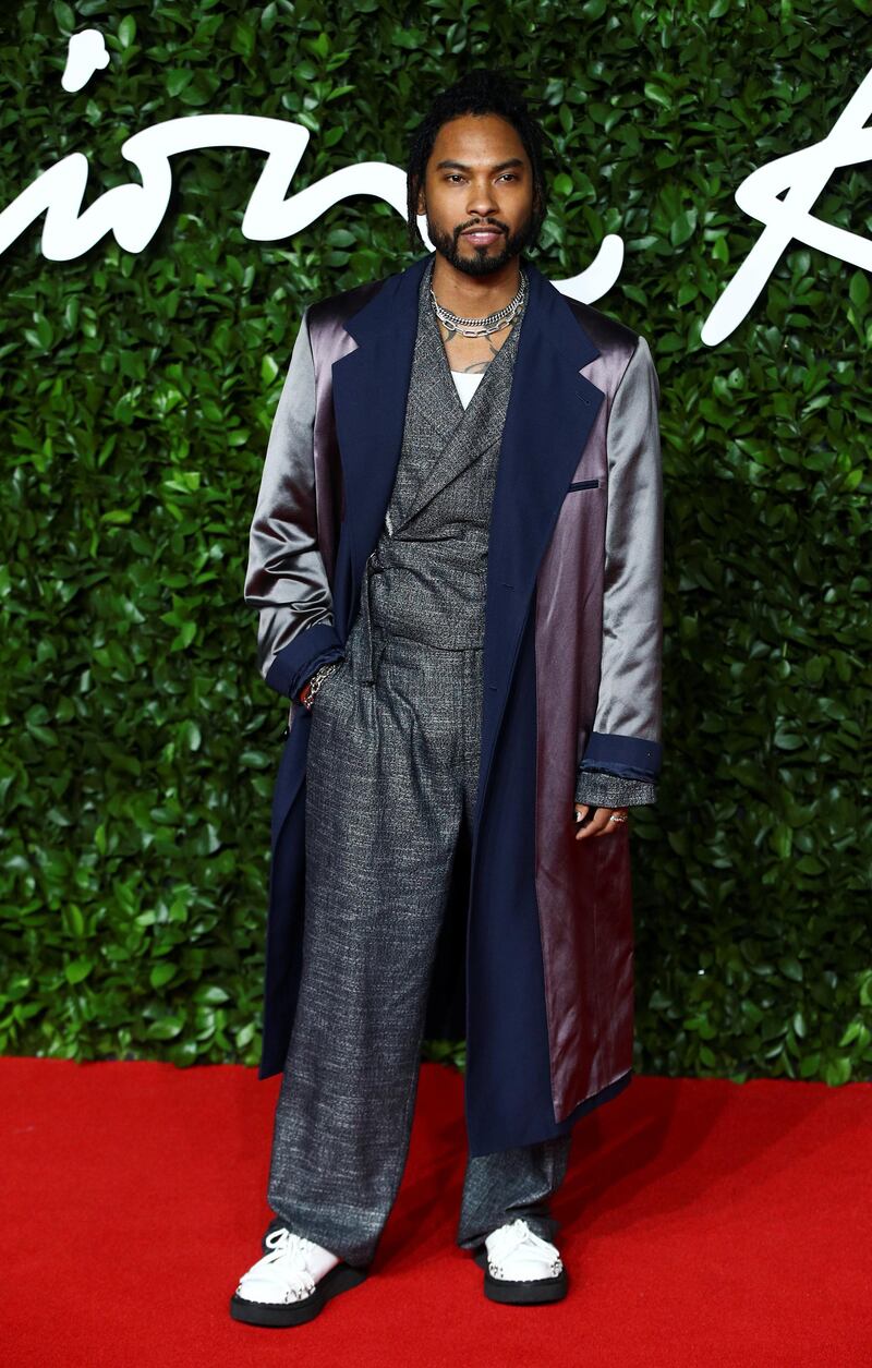 Miguel arrives at the 2019 British Fashion Awards in London on December 2, 2019. Reuters