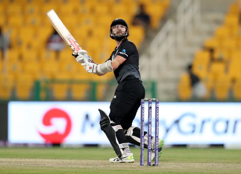 England's Chris Woakes took the wicket of New Zealand captain Kane Williamson in Abu Dhabi.