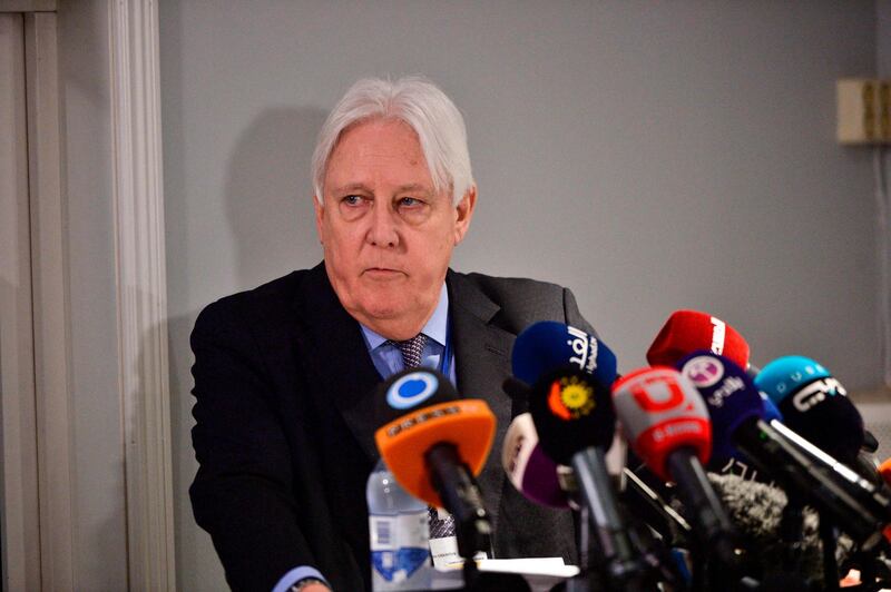Martin Griffith, Special Envoy for Yemen of the UN Secretary General speaks during a press conference at the Johannesberg Palace in Stockholm, Sweden on December 10, 2018. The Sweden talks mark the first attempt in two years to broker an end to the Yemen conflict, which has killed at least 10,000 people since 2015 and triggered what the UN calls the world's worst humanitarian crisis. - Sweden OUT
 / AFP / TT News Agency / Stina Stjernkvist
