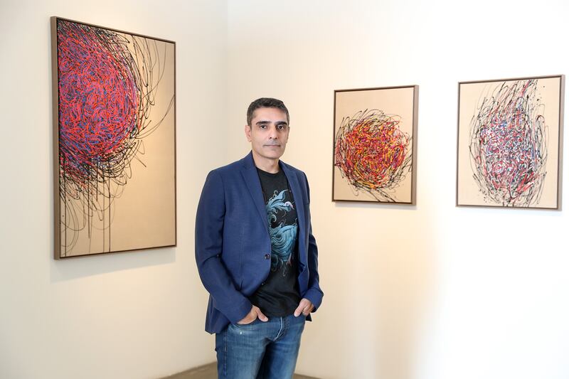 Artist Sasan Nasernia's solo exhibition at Mestaria Gallery in Alserkal Avenue is running until October 31. All photos: Pawan Singh / The National