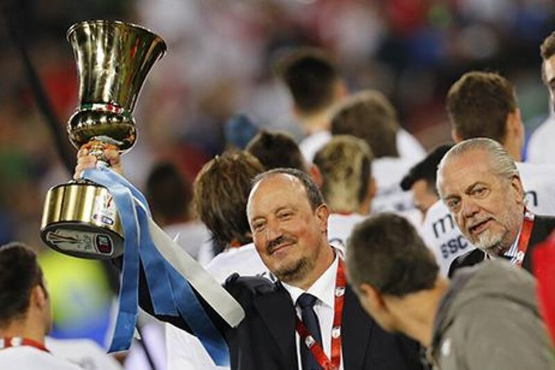 Napoli, managed by Rafael Benitez, won the Italian Cup final on Saturday. Giampiero Sposito / Reuters