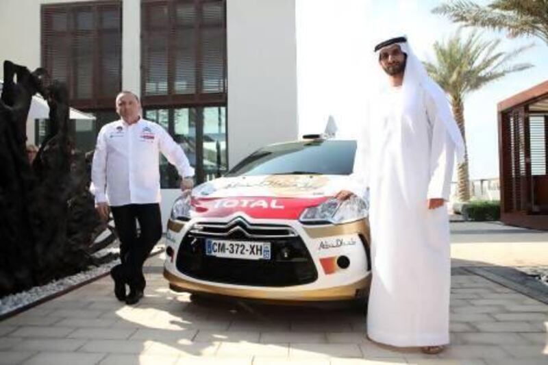 Sheikh Khalid Al Qassimi, right, will compete in the World Rally Championship in 2013.