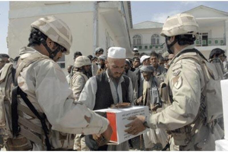 Readers praise UAE military personnel for distributing humanitarian aid to Afghan civilians and helping in the reconstruction effort.
