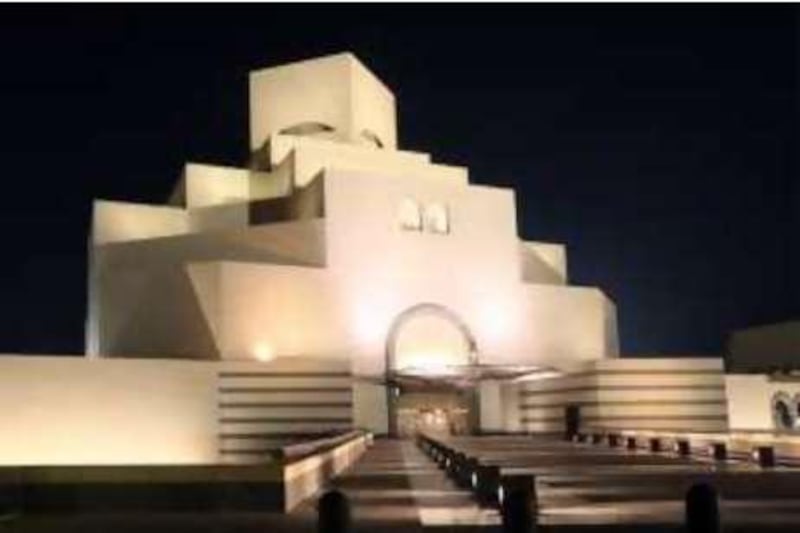 Museum of Islamic Art, Doha which is scheduled to be open by The Emir H H Sheikh Hamad bin Khalifa al Thani on 22 Nov of this month, as seen at the night time.  *** Local Caption ***  exterior1.jpg