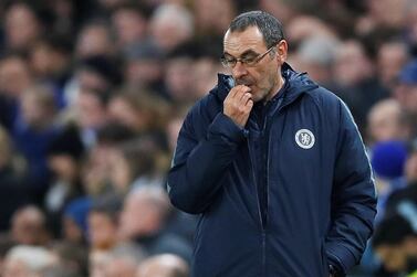 Chelsea have been struggling under manager Maurizio Sarri but they now will not be able to recruit new players until the summer of 2020 due to a Fifa ban. Reuters 