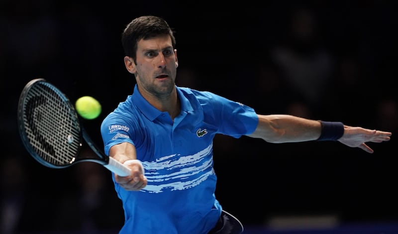 File photo dated 12-11-2019 of Novak Djokovic. PA Photo. Issue date: Friday June 5, 2020. Novak Djokovic completed the career Grand Slam on this day four years ago as he got his hands on the French Open title after coming from a set down to beat Andy Murray in the final. See PA story TENNIS On This Day Djokovic. Photo credit should read Tess Derry/PA Wire.