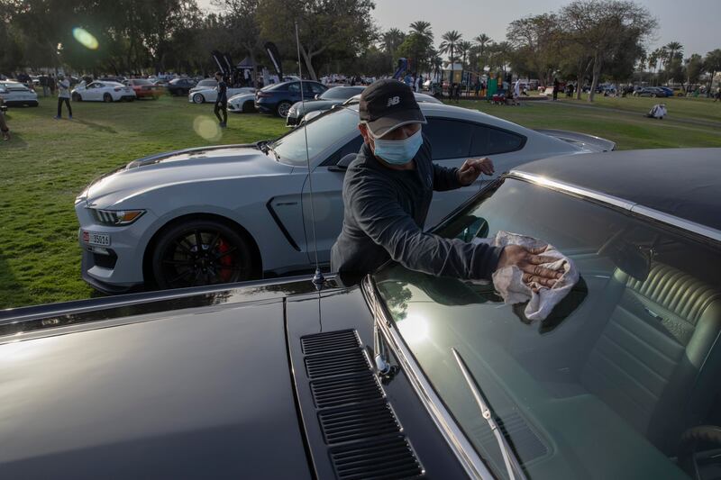 The event is a meeting spot for car fans.