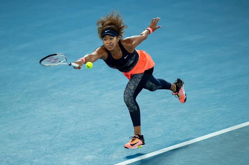 Naomi Osaka during her win over Jennifer Brady in the 2021 Australian Open final. Getty