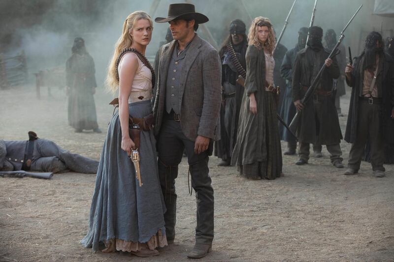 Evan Rachel Wood and James Marsden in Westworld. Courtesy HBO
